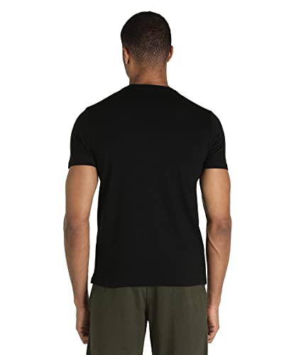 Puma Men's Letter Print Regular T-Shirt (57643701_Cotton Black S)