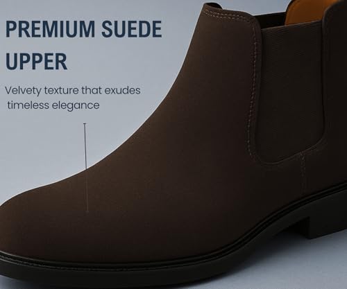 Image of Kraasa Men's Slip On Fashion Chelsea Boots | High Tops, Soft Cushioned Insole, Comfortable Fit, Trendy, Stylish Boots