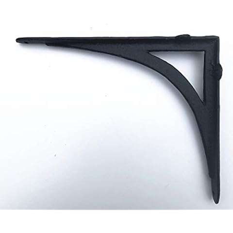 SPRING LIFE Cast Iron Ornate Shelf Bracket 24.5cm x19.5cm in 3 colours (Black) Cover
