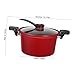 EPIGEIST Olla de Cocina Multifuncional Roja Olla para Sopa con Presión para Estufa Gas Inducción para Uso Doméstico Imagen de EPIGEIST Olla de Cocina Multifuncional Roja Olla para Sopa con Presión para Estufa Gas Inducción para Uso Doméstico