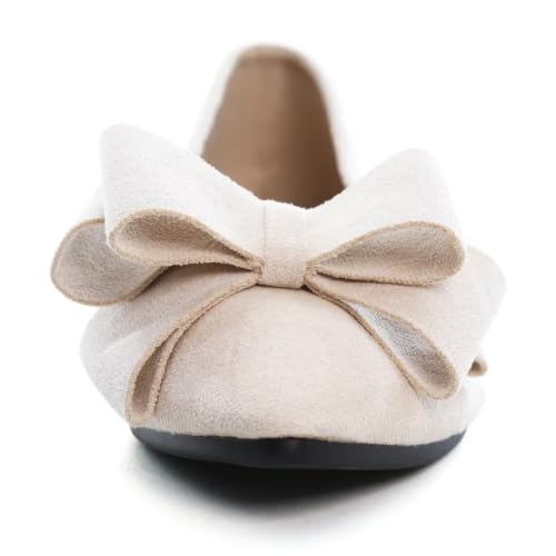 Image of TN TANGNEST Women Fashion Bowknot Flats Comfort Pointed Toe Dress Shoes