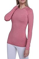 TCA Super Thermal Top Women - Ladies Thermal Vest - Thermals Womens - Ski Base Layer Women - Workout Tops for Cold Weather - Dusty Rose, XS