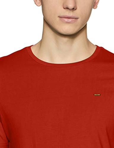 Image of ABOF Men's Solid Slim fit T-Shirt (BOA19AMCWTE3004108 Red XL