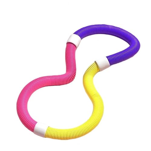 Hula Hoop Anillo de PVC for Fitness, aro de Cintura, Resorte ponderado Plegable for Ejercicio amigable con la Cintura, hogar portátil for Hombres(Purple M)