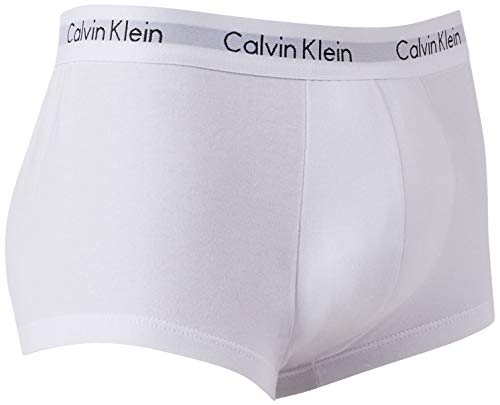 Kit com 3 Cuecas Low Rise Trunk, Calvin Klein, Masculino, Branco, G