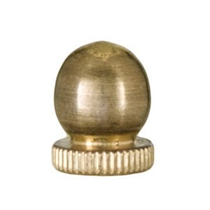 Image of B&P Lamp Small, Antique Brass Knob Finial, 1 /4-27F