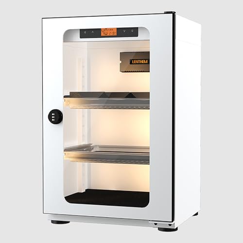 Trockenschrank Kamera Digitale Steuerung Luftentfeuchter, 20L Kleiner Elektronischer Trockenschrank mit LED-Lichtern, 3-stelliges Zahlenschloss, Feuchtigkeitsfeste Aufbewahrungsbox, für
