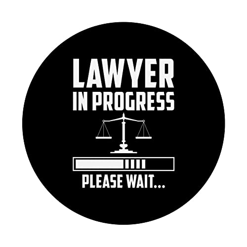 Lawyer In Progess Law Attorney Graduation Advocate PopSockets Swappable PopGrip, Black - Image 3