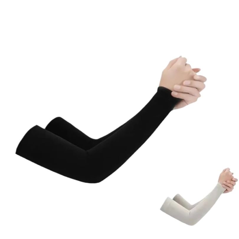 Genérico Mangas de brazo seda hielo for ciclismo verano for hombres y mujeres, mangas for protección solar for deportes al aire libre