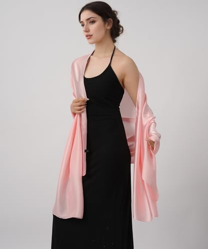 Women's Scarf Soft Silk Satin Shawls and Wraps for Evening Dresses Wedding Long Large Scarves Beach Sun Protection 5