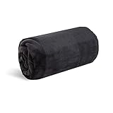 World's Best 4340 Blak Ultimate Microfleece Travel Blanket, Black