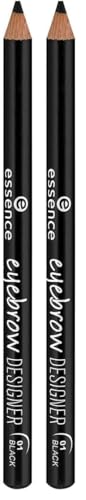 Essence - Crayon Brosse Sourcil Eyebrow Designer - 01 Black (Lot de 2)