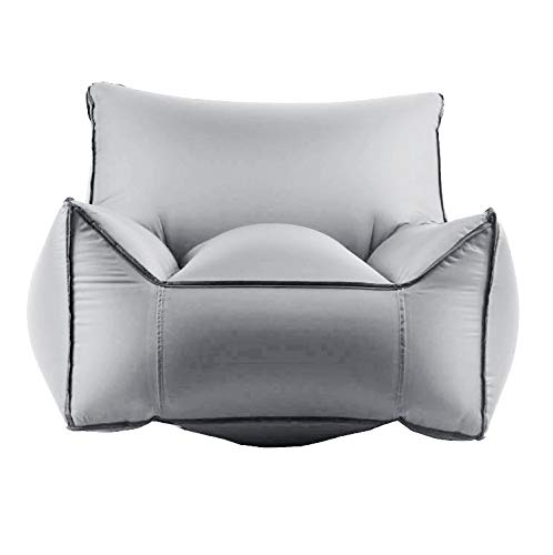 ele ELEOPTION Sofá hinchable, sofá de aire impermeable, para interior y exterior, sillón hinchable para jardín, mar, playa o camping, viajes, senderismo, gris