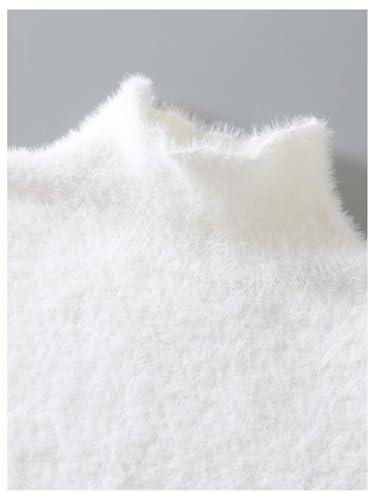 Verdusa Women's Mock Neck Sleeveless Fuzzy Knit Crop Tank Top Sweater Vest3