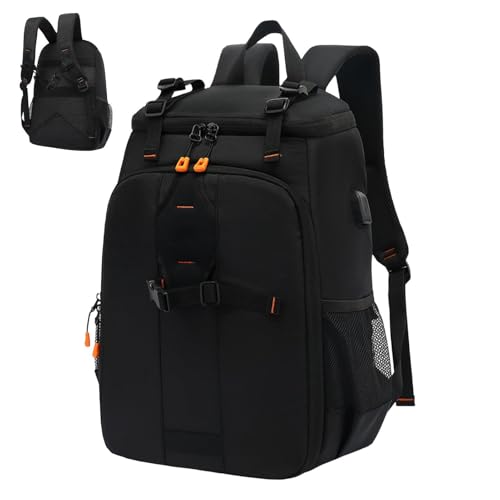 Mochila ajustable impermeable de gran capacidad para cámara y senderismo al aire libre