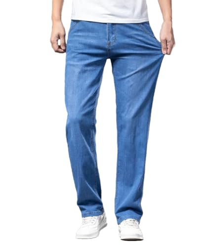 Men's Denim Pants Classic Casual Business Thin Straight Loose Jeans​