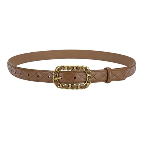 Belts for women, Waist Belt Women's Waist Belts adjustable Alloy Pin buckle Leather Belt Women's Dress Jeans Casual Versatile Belt(Caramel)