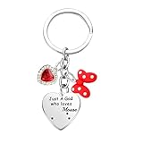Wimeiren Cute Cartoon Keychain Mouse Keychain Classic Anime Character Gifts for Cartoon Fans Mouse Lovers Birthday Gifts Bow Keychain Cute Stuff Jewelry