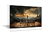 TISHIRON Black and White Wall Art International Chess Chessboard Picture Canvas Wall Art on Canvas Prints with Solid Wood Frame for Living Room Home Office Bedroom Wall Decor Ready to Hang 18x12 in #4