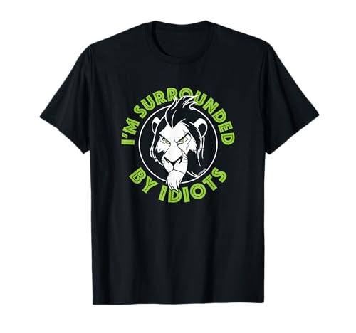 T-shirt Scar Lion King I'm Surrounded By Idiots en coton pour look décontracté