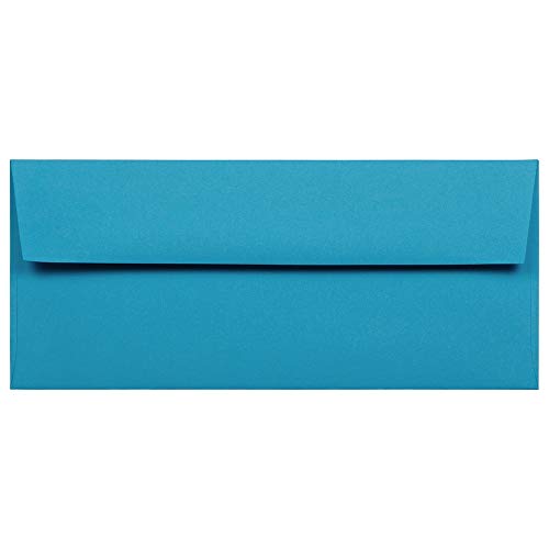 JAM PAPER #10 Business Colored Envelopes - 4 1/8 x 9 1/2 - Blue Recycled - Bulk 250/Box