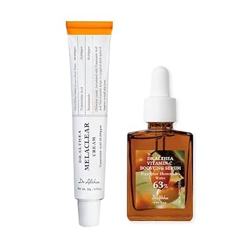 Dr.Althea Dark Spot Duo | Vitamin C Boosting Serum & Melaclear Cream | Helps to Improve Uneven Skin Tone with TXA Tranexamic Acid | Korean Vegan Skin Care for All Skin Types