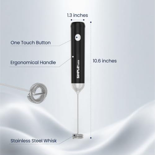 SIMPLETASTE Rechargeable Handheld Milk Frother Wand Drink Mixer for Coffee - image 7
