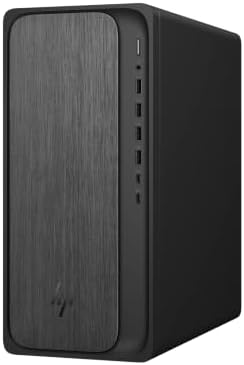 HP OmniDesk Desktop Computer, AMD Ryzen 7 8700G Processor, NVIDIA GeForce RTX 3050, 32GB DDR5 RAM 1TB SSD, Windows 11 Pro, Wireless Keyboard & Mouse, SageNova Docking Station, Gray Wood
