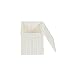Household Essentials Small Handwoven Paper Rope Wicker Basket with Lid, White