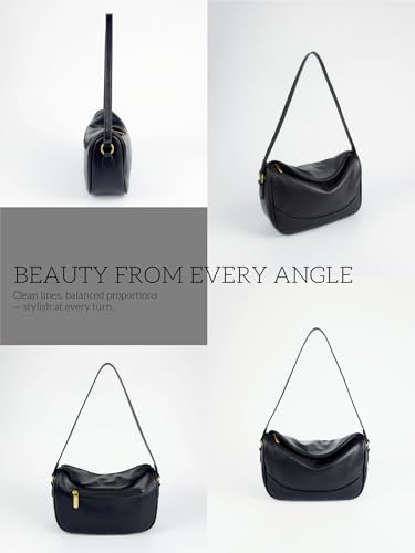 Saddle Crossbody Bags for Women Boho Vegan Leather Shoulder Purse, Lightweight Ladies Handbag with Zipper Pockets3