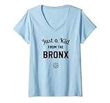 Womens Just a Kid from the BRONX, New York City, NYC, New York, NY V-Neck T-Shirt