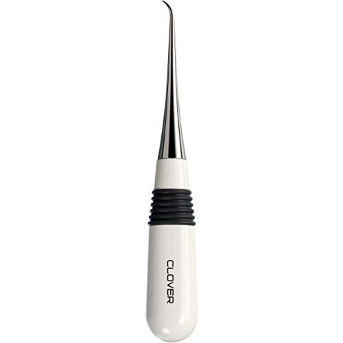 Clover 4880 Curved Awl For Sewing,White/Silver #TOP3