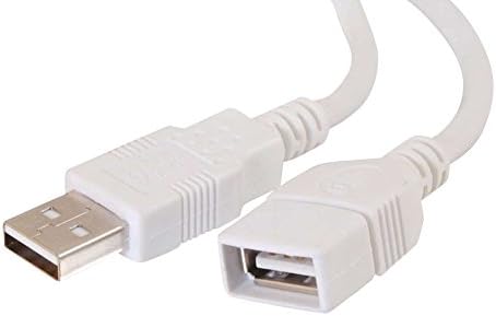 C2G 81571 2M USB 2.0 A Male to USB 2.0 A Female White USB Extension Cable