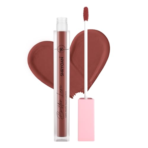 Image of Shryoan Butter Luxe Satin Matte Liquid Lipstick | Ultra Pigmented, Long-Lasting, Non-Transfer Formula, Smooth Lip Color, Weightless Finish, Silky Matte Finish (6ml) (Shade 10, Shade 10)