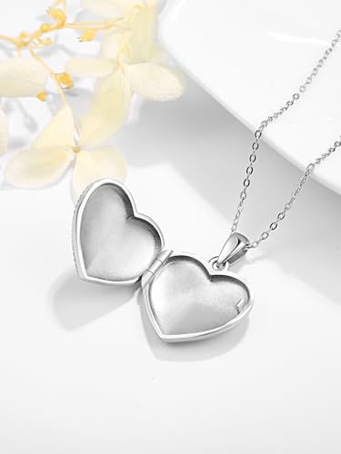 Dreamboat Personalized Heart Locket Necklace for Women 925 Sterling Silver Custom You Are My Sunshine Lockets Pendant That Holds Pictures Photo Keepsake Jewelry Anniversary Birthday Gifts3