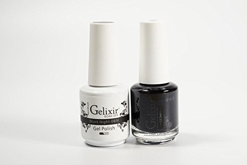 Gelixir - Duo UV/LED Soak Off Gel + Nail Polish (89 - Black Night) miniatura 1