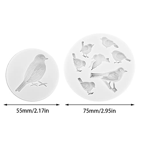 Cestony 2Pcs Lovely Bird Silicone Molds For Diy Cake Fondant Biscuit Cookies Sugar Pudding Chocolate Hard Candies Dessert Decor #TOP1