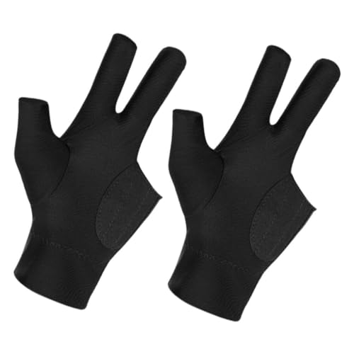 Baluue 2 Pack Snooker Gloves Breathable Billiards Gloves for Pool Protective Wear-Resistant Comfortable Table Game Accessories