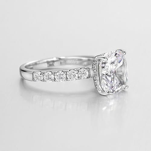 Michooyel S925 3ct Cushion Cut Cubic Zirconia Engagement Rings For Women Wedding Ring Promise Ring Sterling Silver Wedding Band3