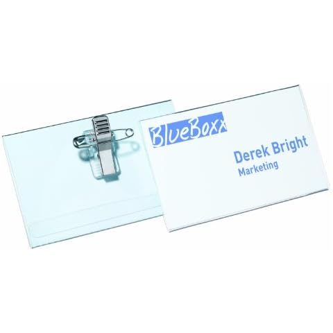 Durable 54 x 90 mm Name Badges with Combi Clip Cover