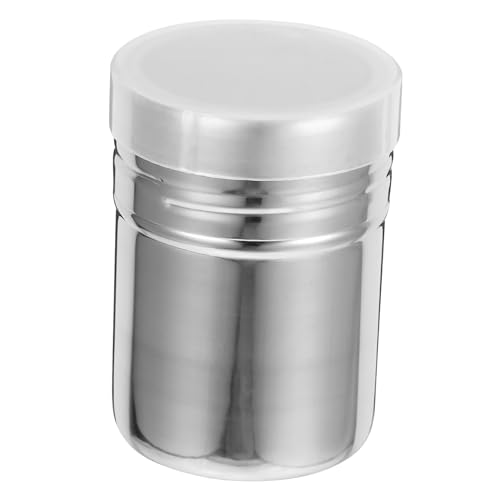 Unomor Duster Flour Shaker Reusable Shaker Sugar Baking Shaker Chocolate Powder for Coffee Reusable Chocolate Powder Shaker Powdered Sugar Shaker Chocolate Sprinkle Spice Shaker Pp Silver