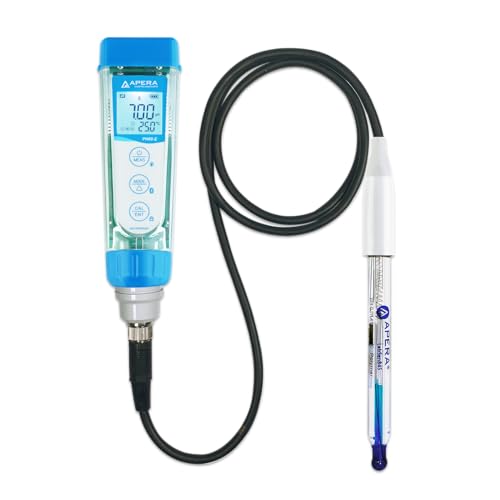 Apera Instruments PH60Z-SA Smart Handheld pH Meter Tester Kit with LabSen 845 ATC pH Electrode for Lab-Grade pH Measurement in Strong Alkaline or High Salinity Water Solutions