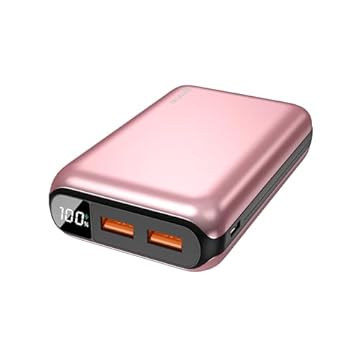 Geonav Power Bank, Carregador Portátil Universal 20.000mAh, USB-A (até 18W) + USB-C (até 20W), Compacto, Carregamento Rápido, Pass Through, Led Indicador de Bateria, PB20K20WRG, Rosa