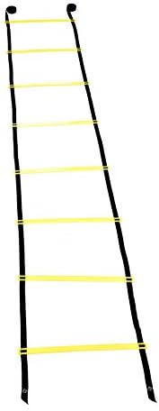 Alomejor 4m Speed Training Fitness Jumping Ladder Speed Ladder Training with 8 Adjustable Rungs Agility Training Equipment