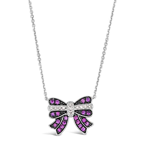 LE VIAN 1/10 Carat Diamond with 1/3 Carat Ruby and