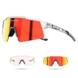 KAPVOE Photochromic Cycling Glasses Men Women Clear Transition Mountain Bike Sunglasses Sports Baseball Running - K9023