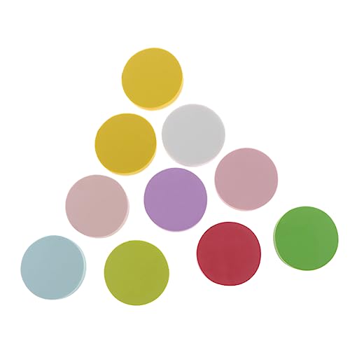 HOMSFOU 10 Pcs Round Rubber Stamp Carving Blocks for DIY Projects Scrapbooking and Postcards Durable Rubber Blocks Random Colors for Crafting and Printing Random Color