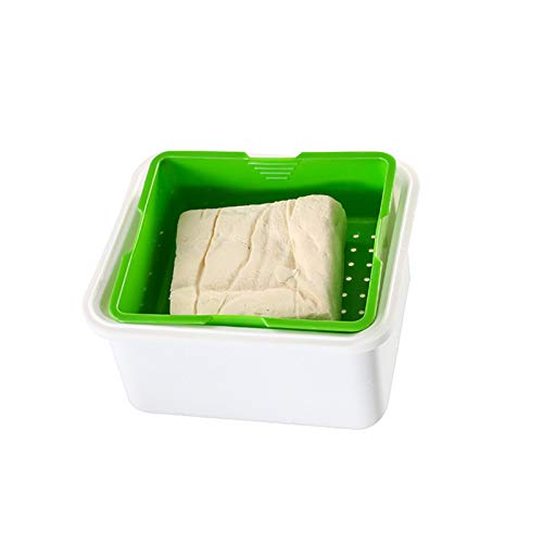 ALTcompluser Tofu Pers Plastic Tofu Machine Zelfgemaakte Tofu Persmatrijs Box Druk Afdruiprek Verwijdert Gemakkelijk Water uit Tofu Keuken Utility Gereedschap, Veilig voor Vaatwasser