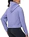 THE GYM PEOPLE Womens' Hoodies Half Zip Long Sleeve Fleece Crop Pullover Sweatshirts with Pockets Thumb Hole Lavender Purple