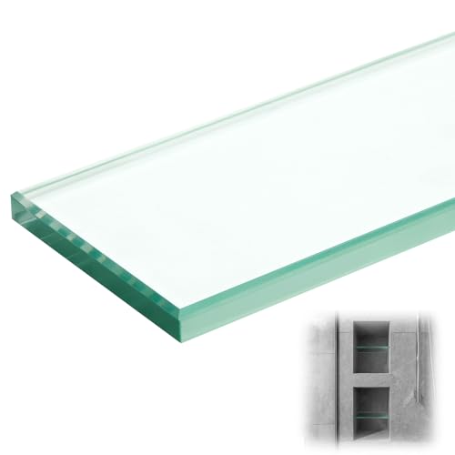 AceOrbit Glass Shower Shelf for Shower Niche Break-Resistant Easy...